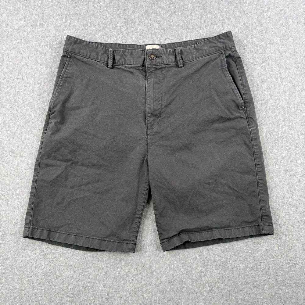 Flint and Tinder Shorts Mens 34 Gray 365 Chino Stretch Cotton Casual Preppy